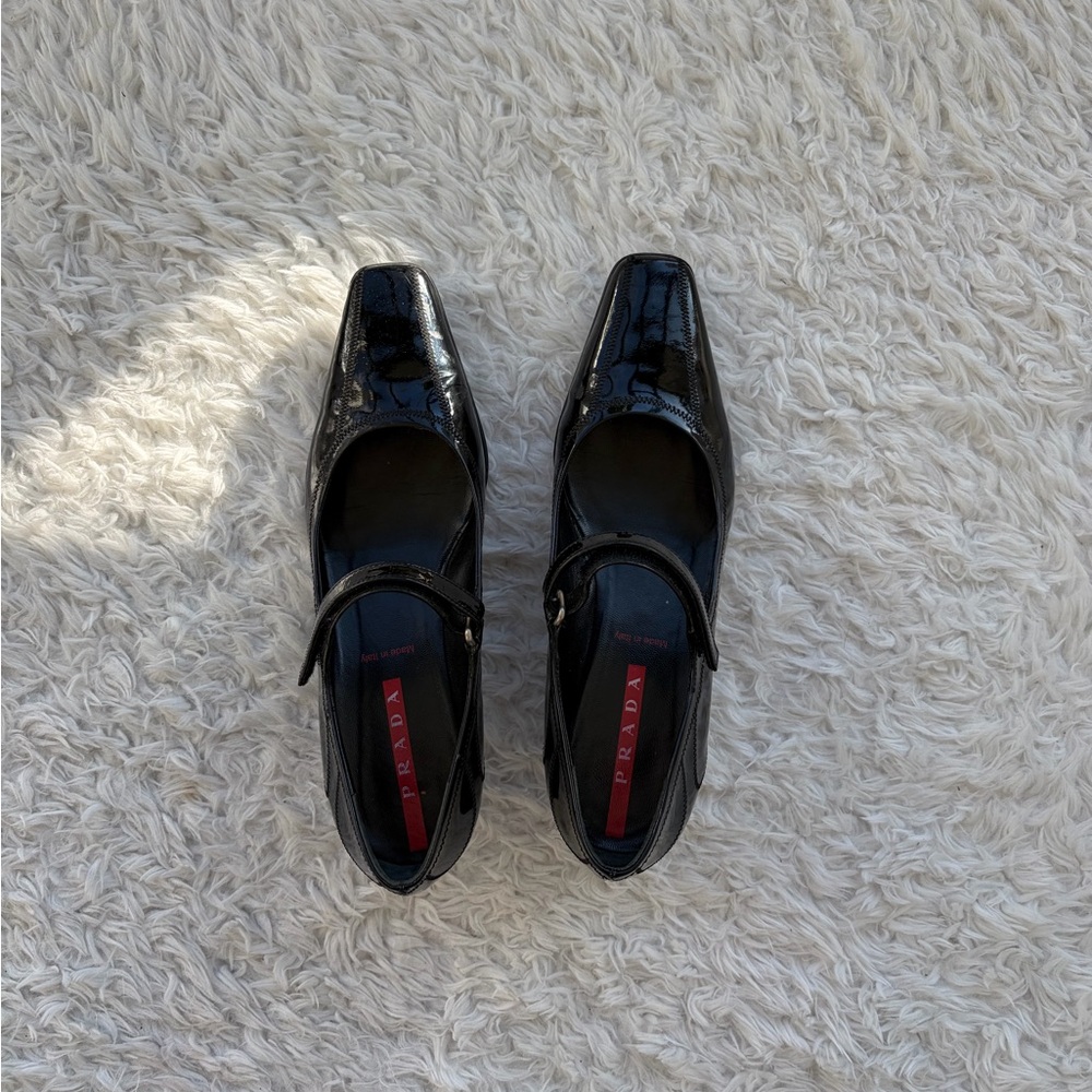 Vintage Prada Mary Jane Kitten Heels Size 38.5 - Picture 3 of 10